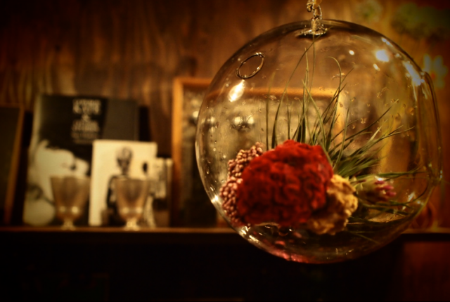 涼しげなTHE LITTLE SHOP OF FLOWERSのglass globe
